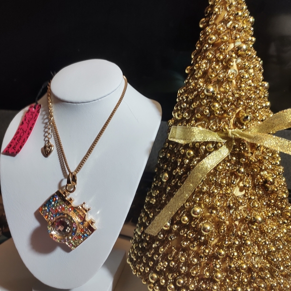 Betsey Johnson Gold Multicolor Camera Necklace - Picture 3 of 4
